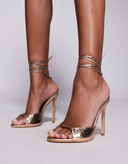 Kalisto Tie Leg Heeled Sandals