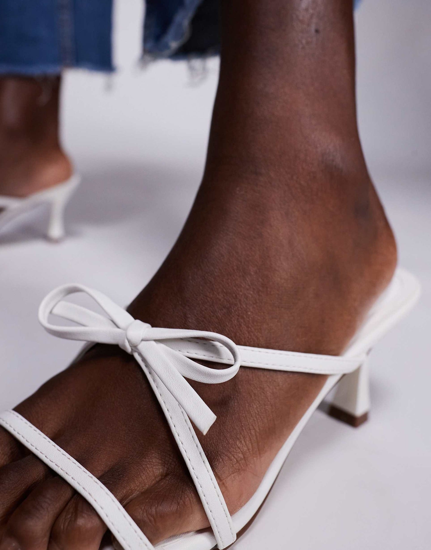 Asuka Bow Kitten Heeled Sandals