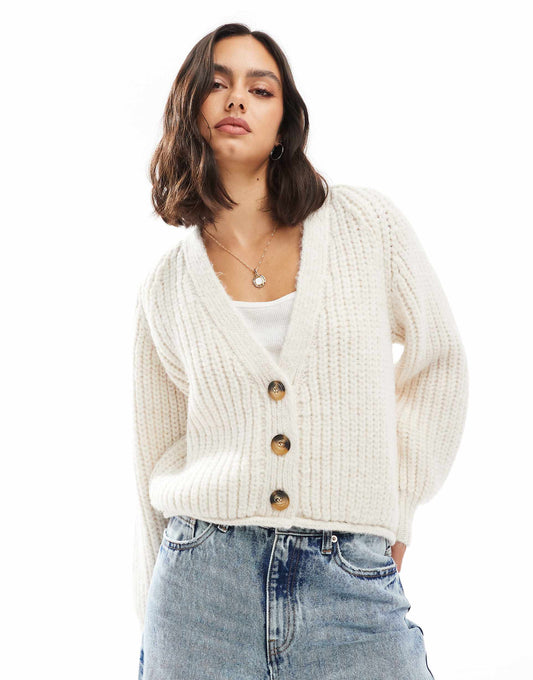 Fluffy Knitted Cardigan