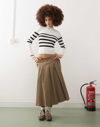 High Neck Ribbed Jumper