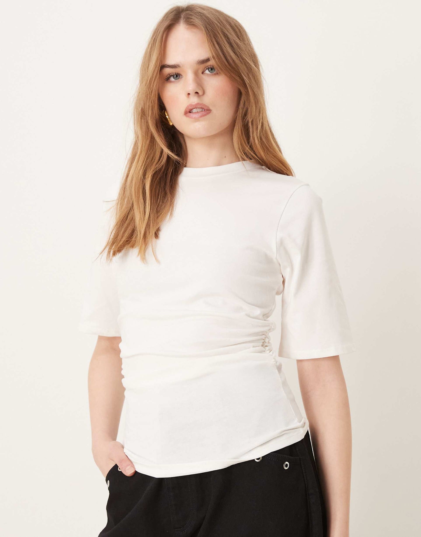 Ruched Side Detail Short Sleeve T-Shirt