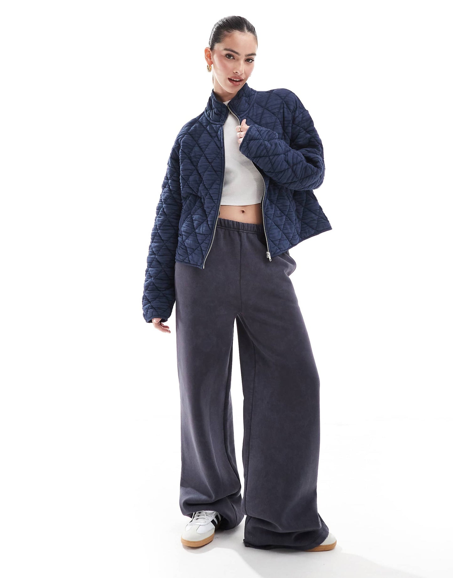 Quilted Zip Through Jacket