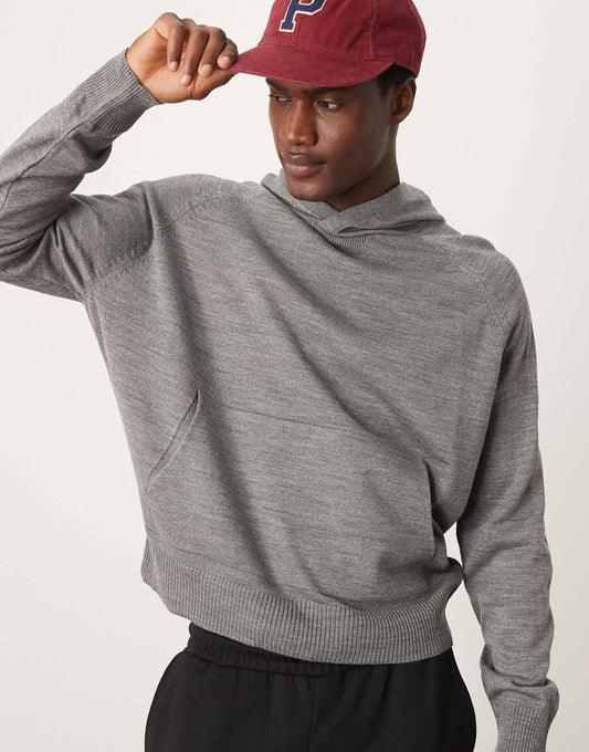Knitted Extreme Oversized Boxy Dropped Shoulder Hoody