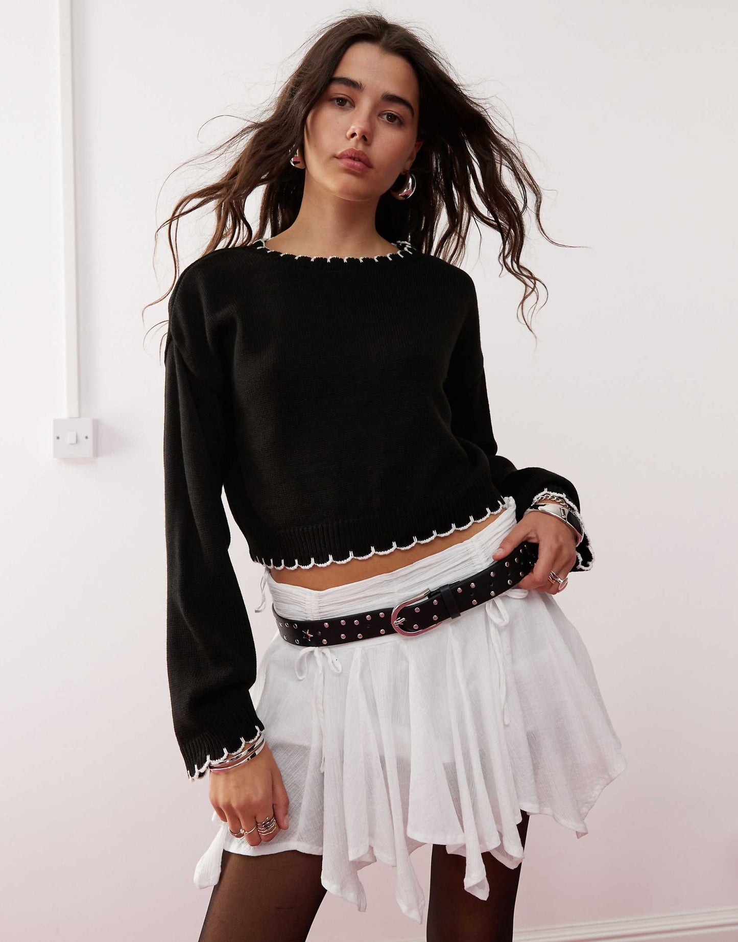 Blanket Stitch Knitted Jumper
