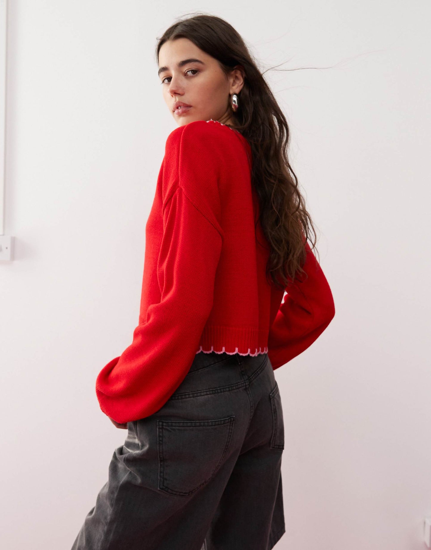 Blanket Stitch Knitted Jumper