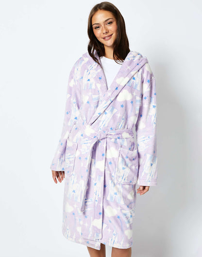 London Disney Living In A Fantasy Print Dressing Gown