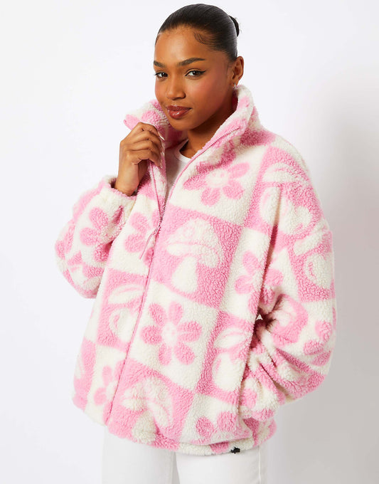 London Checker Icon Borg Fleece