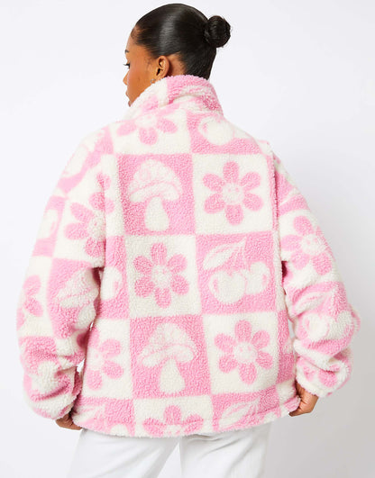 London Checker Icon Borg Fleece