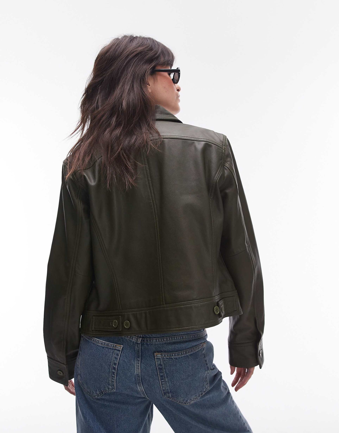 Premium Real Leather Boxy Jacket