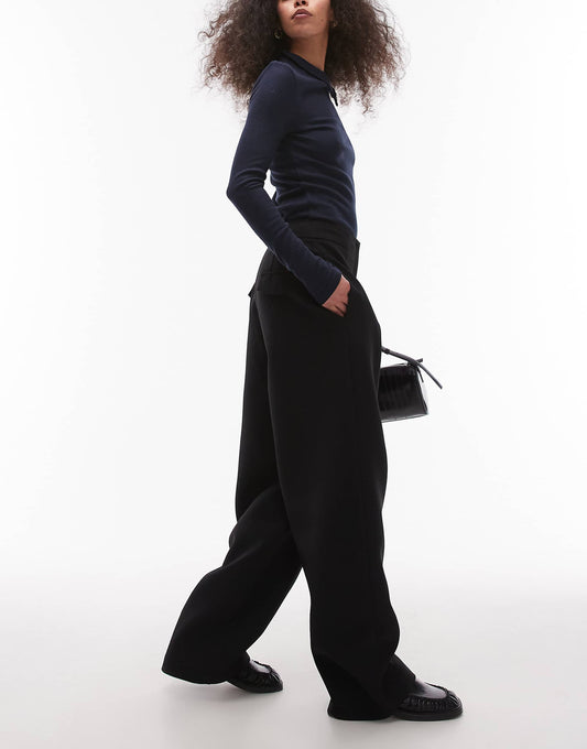 Co Ord Slouchy Clean Waist Band Tailored Trouser