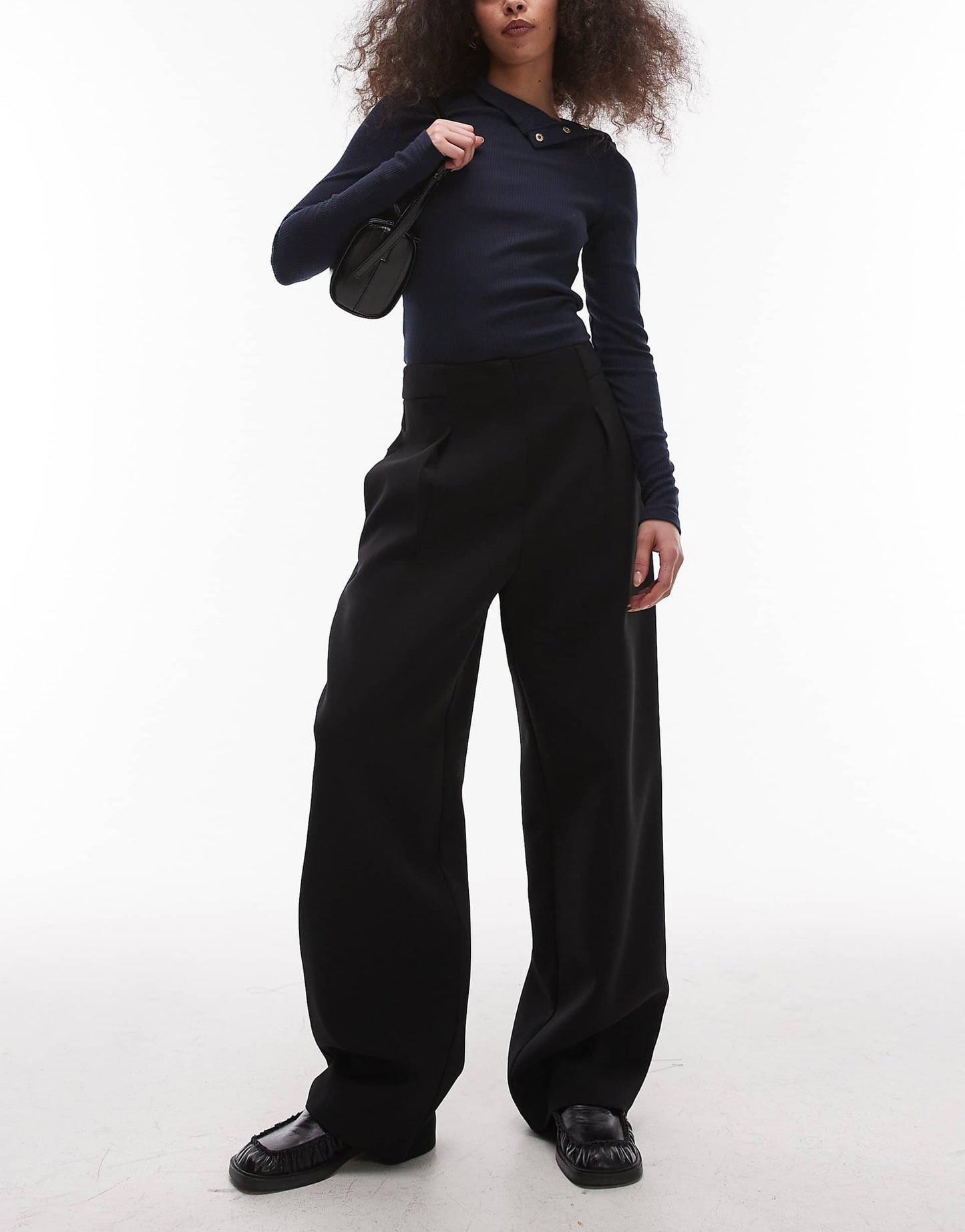 Co Ord Slouchy Clean Waist Band Tailored Trouser