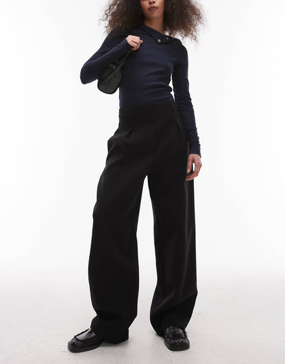 Co Ord Slouchy Clean Waist Band Tailored Trouser