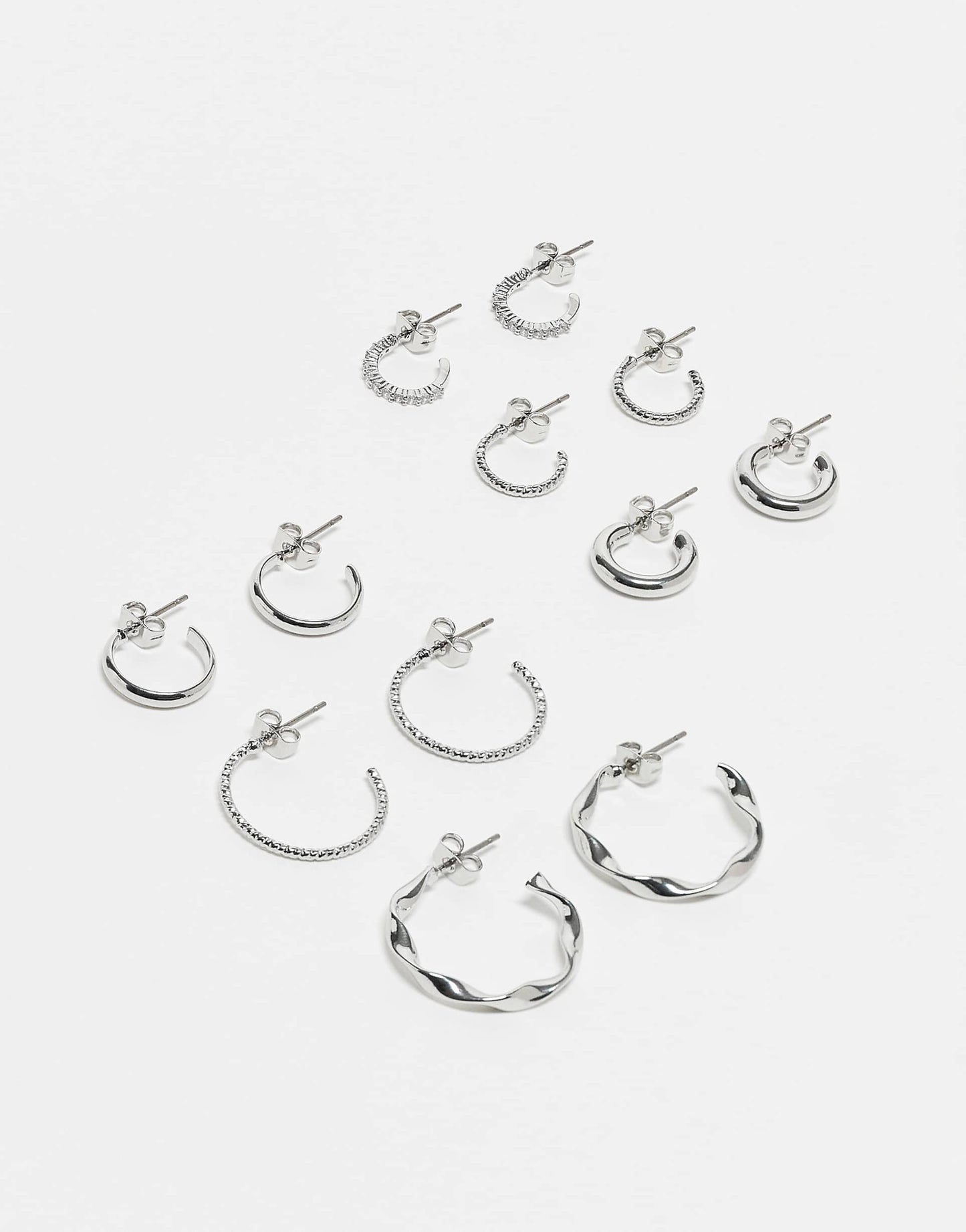 Multi Design Hoop Earring 6-Pack