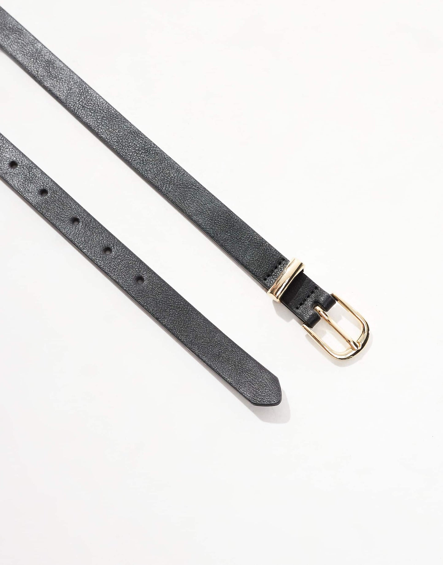 Skinny Faux Leather Belt