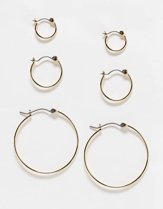 Multi-Size Hoop Earring 3-Pack