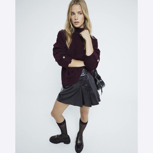 Faux Leather Mini Skirt