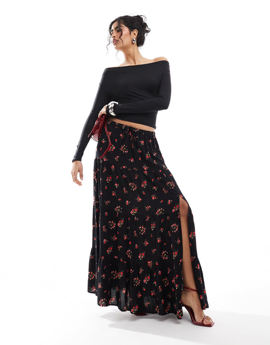 Tiered Maxi Skirt