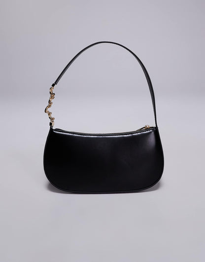 Shoulder Bag With Chain Link Strap Detail