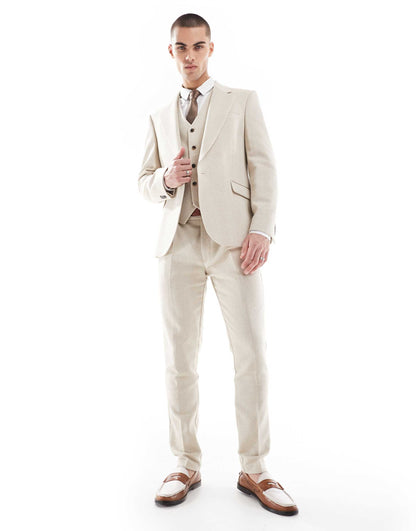 Skinny Wool Blend Suit