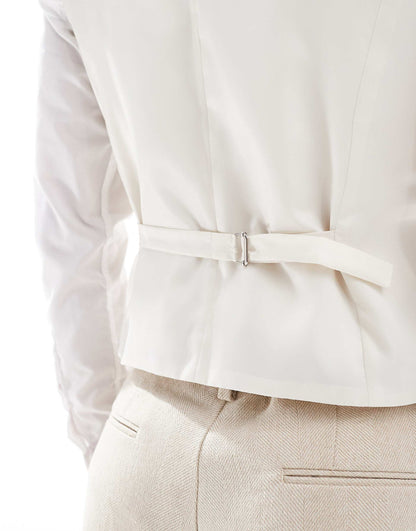 Skinny Wool Blend Suit Waistcoat