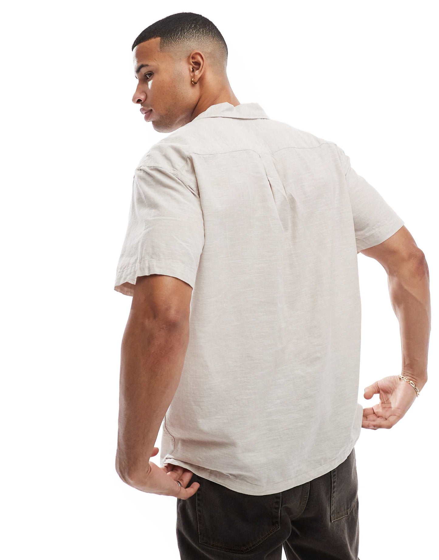 Revere Collar Linen Shirt