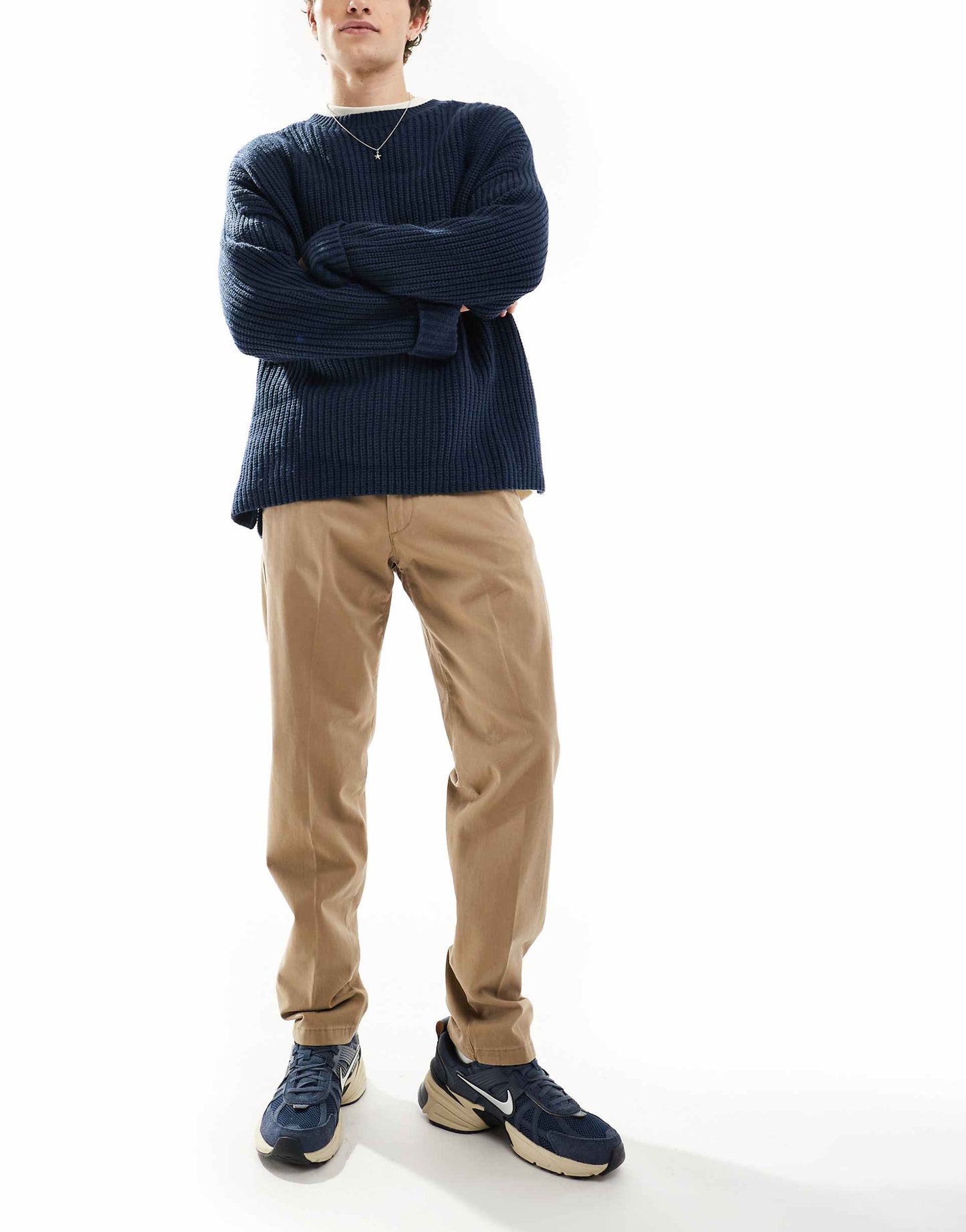 Front Pleat Tapered Loose Chino