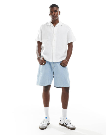 Revere Collar Linen Shirt