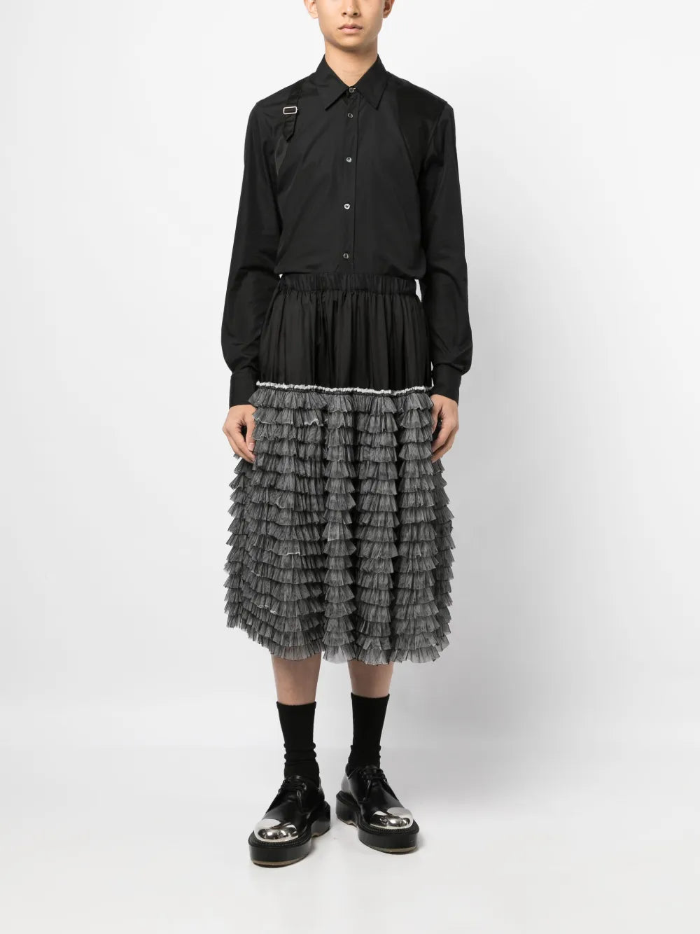 Textured-Finish Pleat-Detailing Shorts