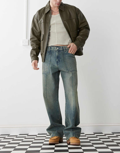 Patch Pocket Utility Jeans