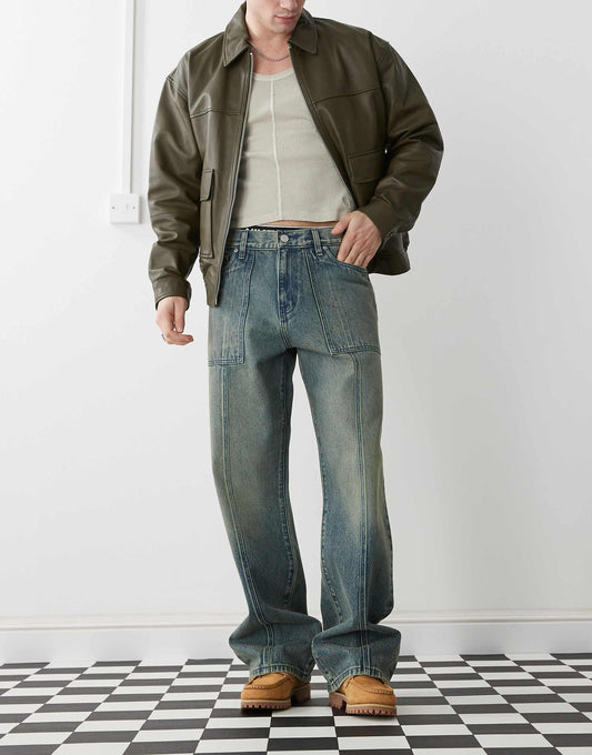 Patch Pocket Utility Jeans