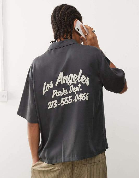 Short Sleeve Los Angeles Slogan Shirt