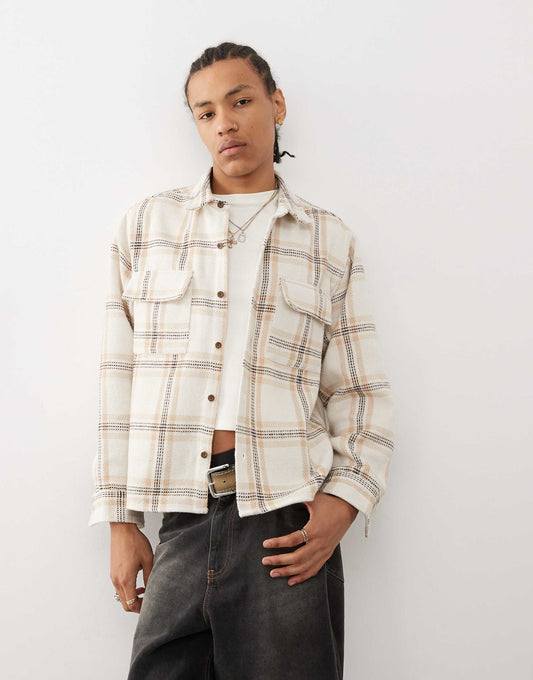 Multi Check Oversized Shirt