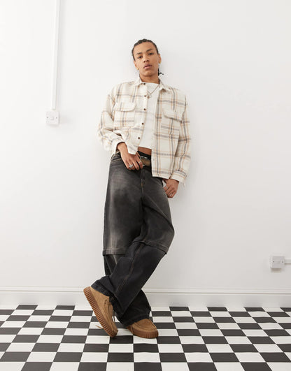 Multi Check Oversized Shirt