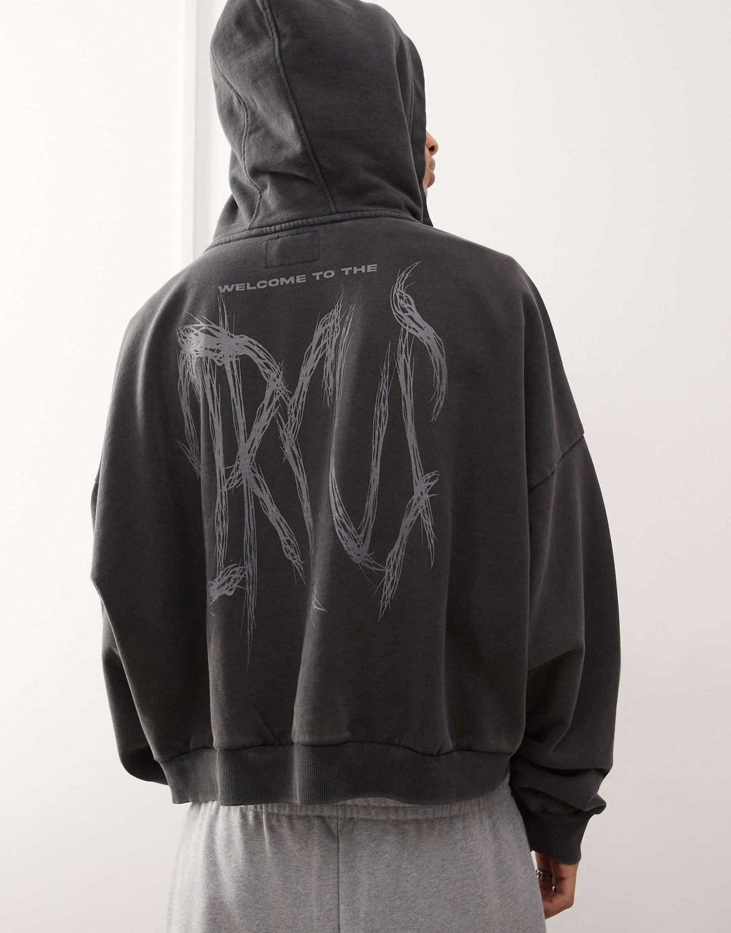 Graphic Zip Through Hoodie