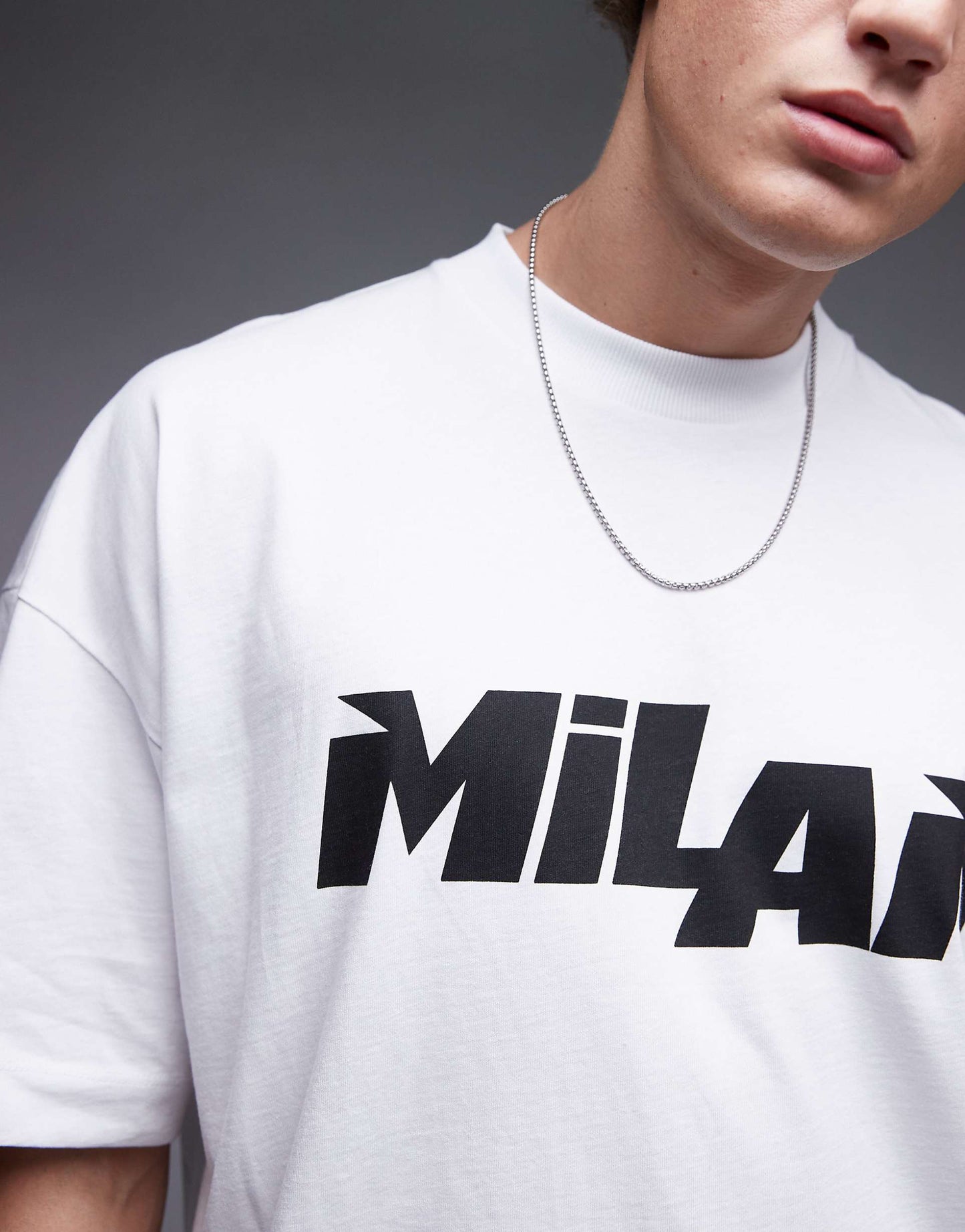 Extreme Oversized Fit T-Shirt With Milan Print