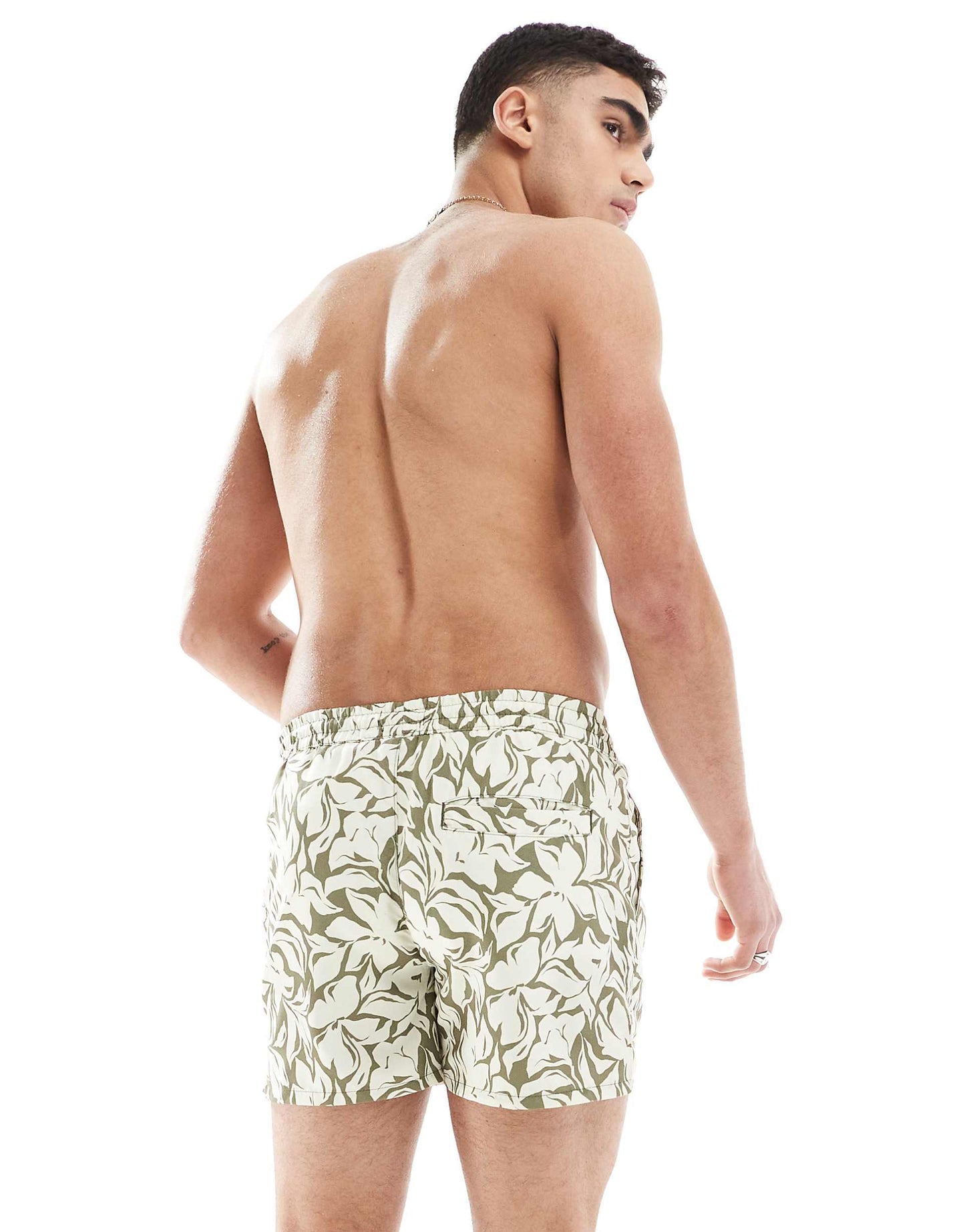 Floral Abstact Print Swim Shorts