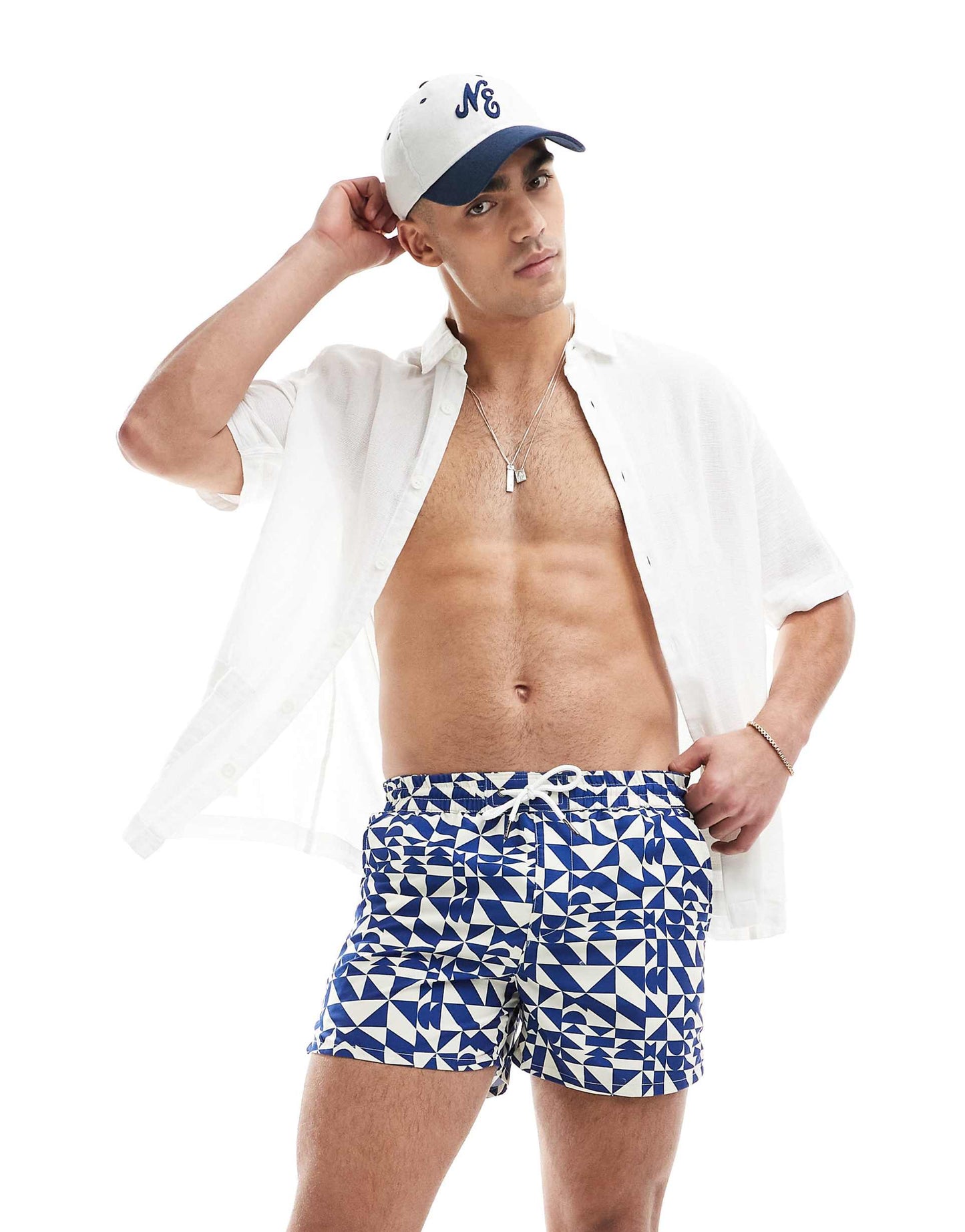 Abstract Print Swim Shorts