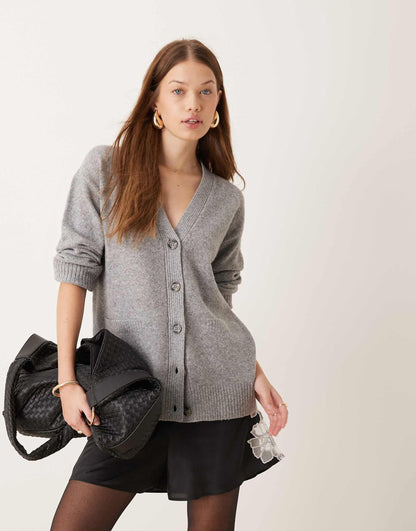 Boyfriend V Neck Cardigan