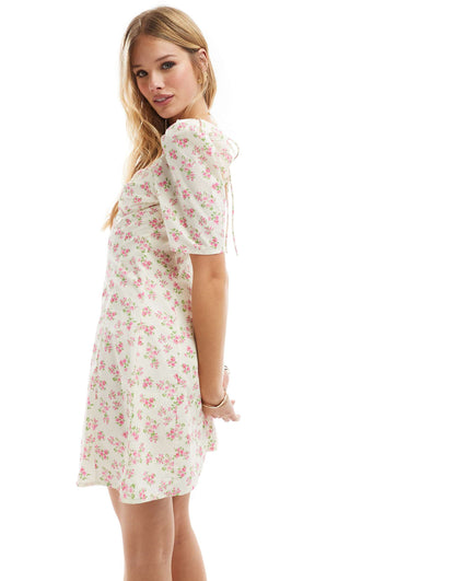 Open Back Skater Mini Dress