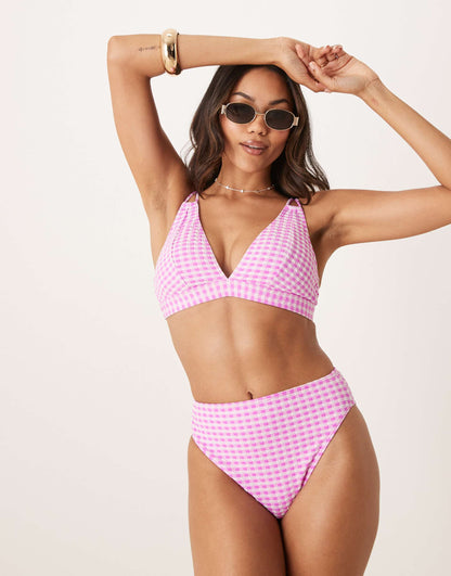 Fuller Bust Textured Gingham Bikini