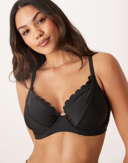 Fuller Bust Scallop Underwire Bikini Top