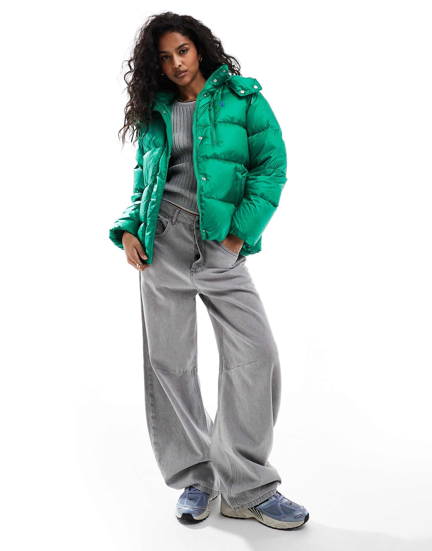 Down Puffer Jacket With Logo
