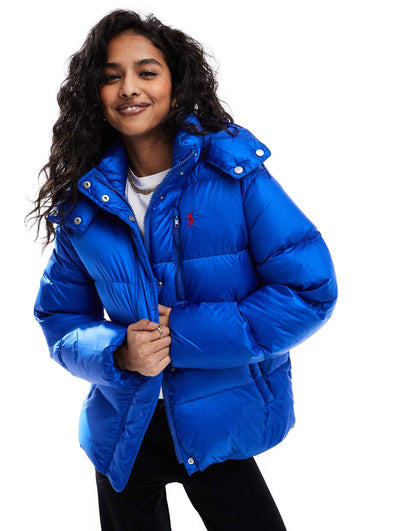 Down Puffer Jacket With Logo
