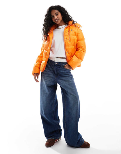 Down Puffer Jacket With Logo