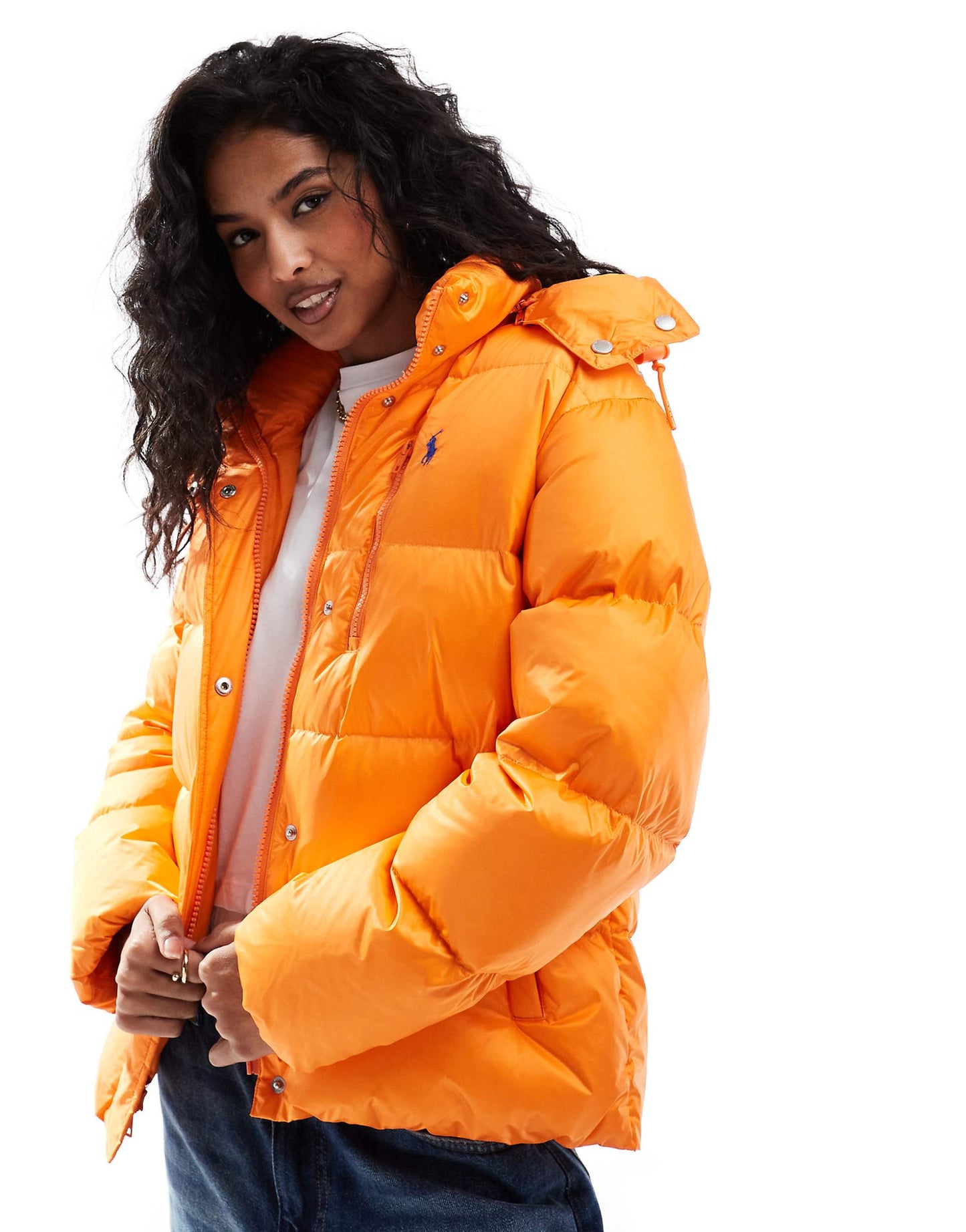 Down Puffer Jacket With Logo