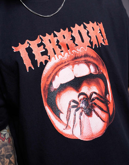 Oversized T-Shirt With Halloween Front Print