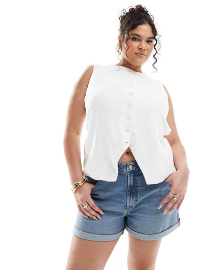 Curve Denim Comfort Mom Short