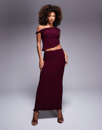 Co-Ord Slinky Maxi Skirt