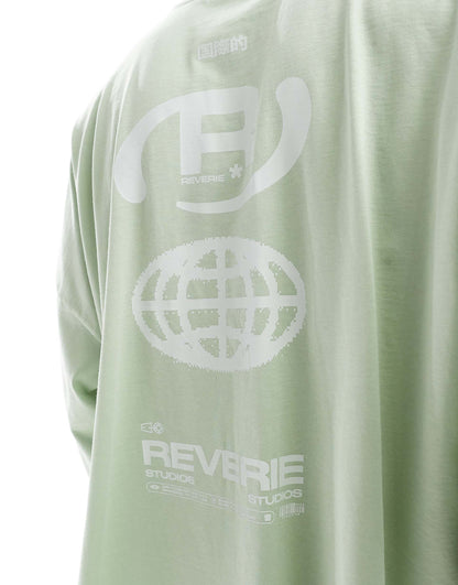 Extreme Oversized Cropped T-Shirt With Street Back Print