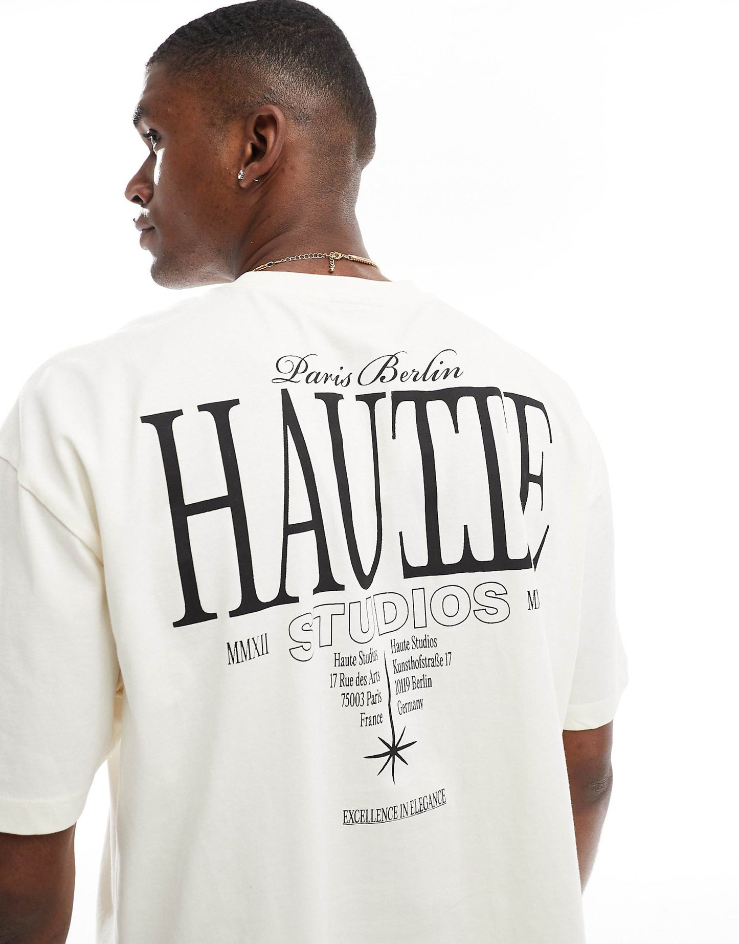 Oversized Boxy T-Shirt With Back Text Print
